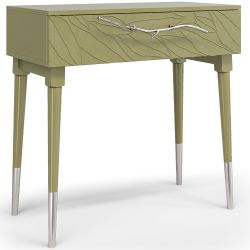 Консоль Арт Колор leaves Стайл Сильвер Зеленая олива