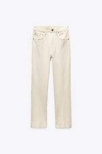 Джинсы bootcut cropped с высокой посадкой — zw collection