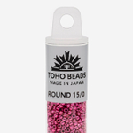 Японский бисер TOHO Round 15/0 (№PF563), непрозрачный глянцевый с металлическим блеском