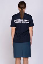 Футболка женская СК  (термопечать, темно-синий)