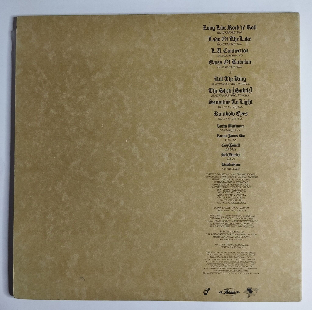 Винтажная виниловая пластинка LP Rainbow Long Live Rock N Roll (Japan 1978) (No Obi) MPF 1156