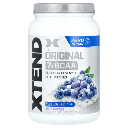 XTEND, добавка с 7 г BCAA, голубая малина со льдом, 1,22 кг (2,68 фунта)