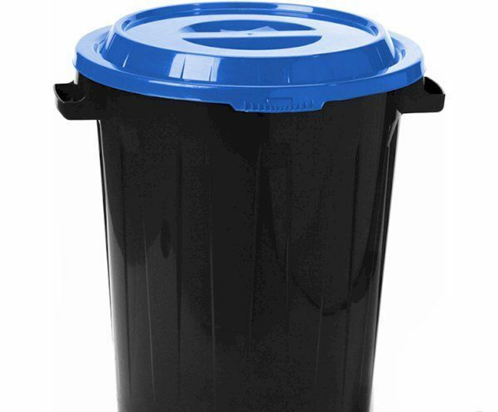 Бак мусорный с крышкой пластиковый, 90 литров
