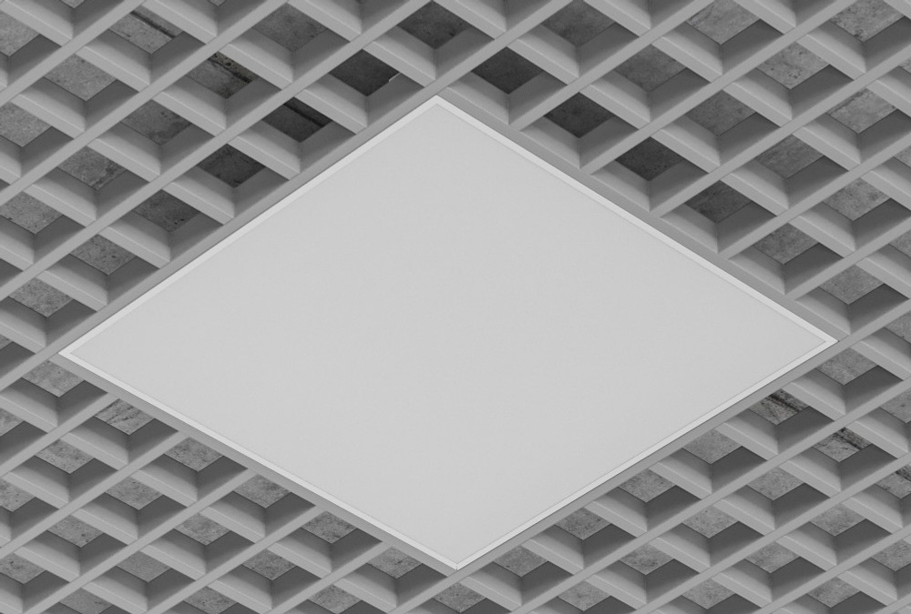 Светильник LED ДВО Грильято с равномерной засветкой 38Вт 4000К 4100Лм опал IP40 588х588х40мм DARKLUM