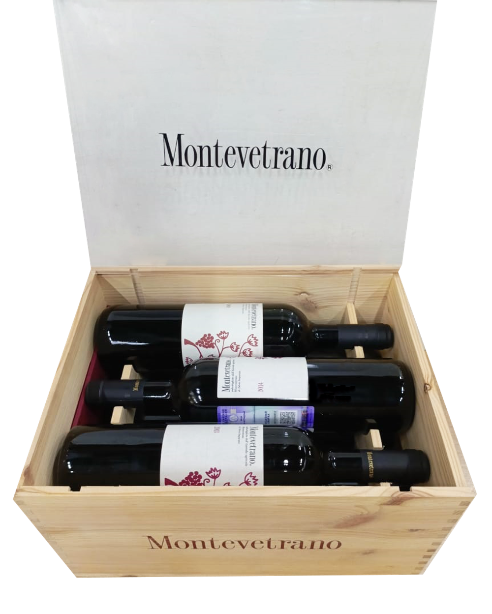 Montevetrano, Set Montevetrano 6 bottles Vintage 2009 - 2013 - 2014 in wooden case