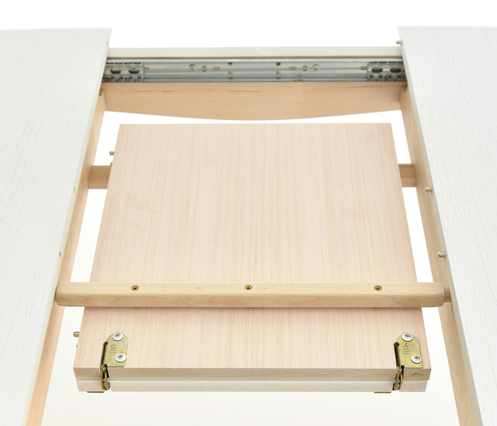 Стол Аврора Кабриоль, Эмаль белая/Патина серебро