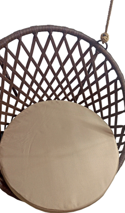 Кресло подвесное Майорка арт.М455-МТ009 (корзн.тем -корич.,подуш. беж. 1 уп. (В))
