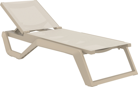 Шезлонг-лежак пластиковый Siesta Contract Rio Pro, бежевый