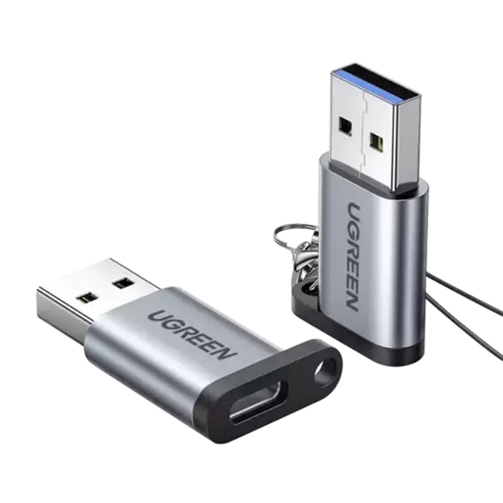 Адаптер UGREEN US276 USB 3.0-A to USB-C M/F, 50533, Gray