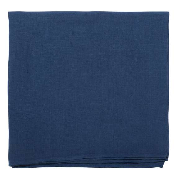 Скатерть из стираного льна синего цвета Essential, 170х170 см