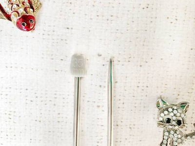 Спицы прямые металл, L 35 см, d 3,5 мм, 1 упаковка-2 спицы