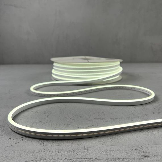 Односторонний гибкий Неон 8х16 мм., 1 метр, Белый 12В, IP65, Laitcom (FR-23512)