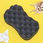 Губка для тела двухсторонняя «Для Мужчин», цвет черный, 18*10*5см ( Ultramarine)✦