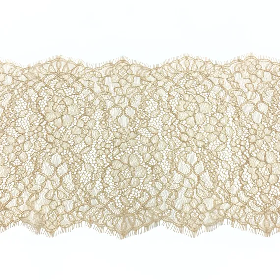 Кружево реснички бежевое (21*290 см)