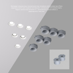 DK2080-WH Встраиваемый точечный светильник для натяжных ПВХ потолков INVIZ, IP 20, до 9 Вт, GU10, LED, белый, ABS-пластик