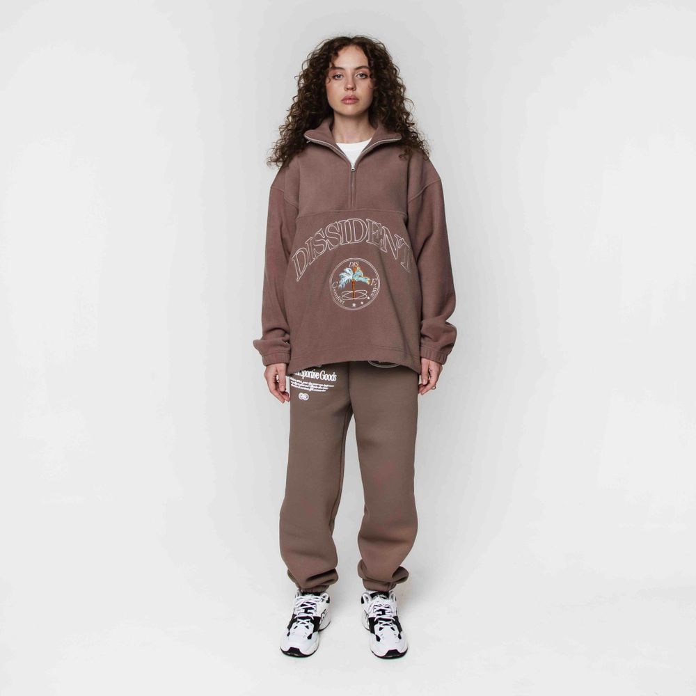 Толстовка Dissident флисовая DZ AW24 коричневая