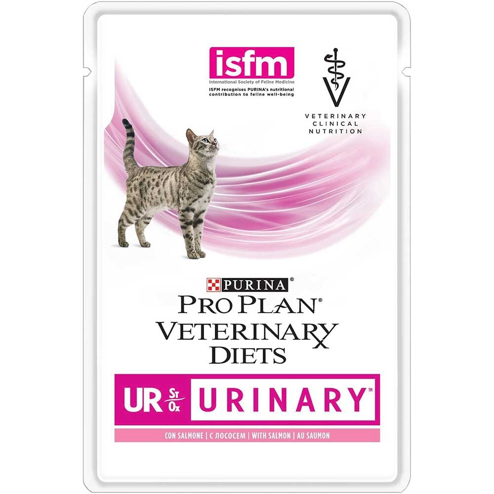 Pro Plan VET UR (лосось) 85 г - диета консервы (пауч) для кошек при проблемах МКБ, Obesity Management ST/OX