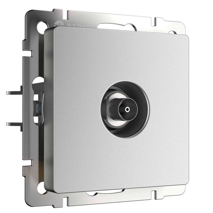 ТВ розетка Werkel серебряный матовый W1183065 4690389195631