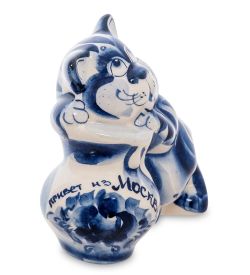 ГЛ- 357 Фигурка «Кот-воришка» (Гжельский фарфор)