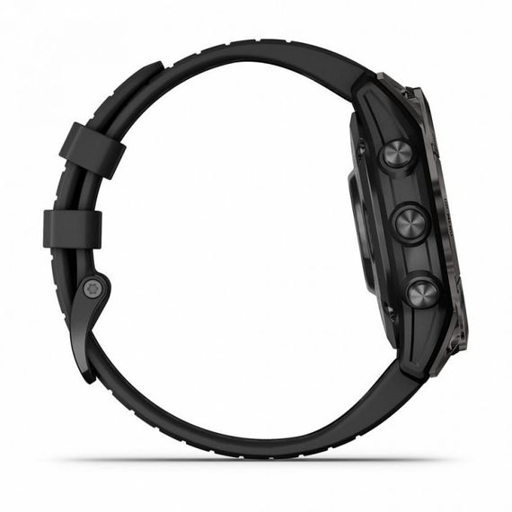 Garmin EPIX PRO Gen 2 Sapphire 47 мм — титановый, угольно-серый DLC, черный ремешок