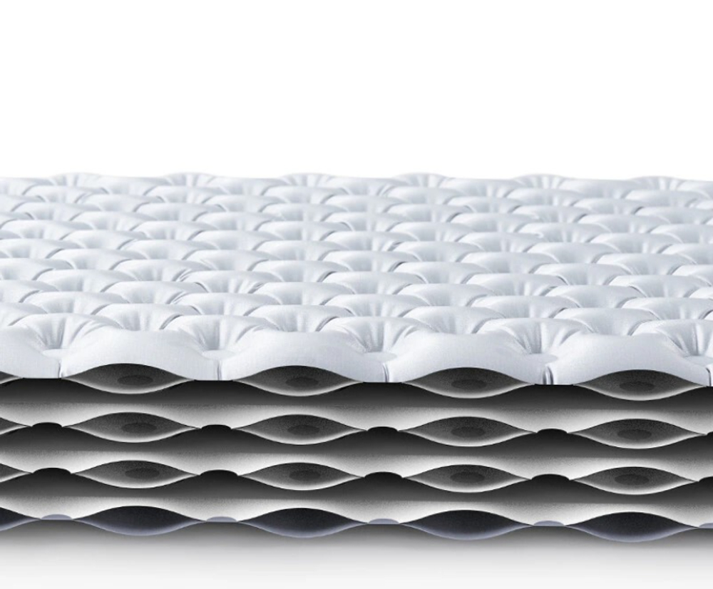 Коврик надувной Naturehike 196х64х7 см, серебристый карбон