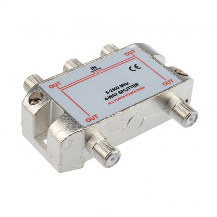 Разветвитель 4TV-F 5-2500 MHz проход питания