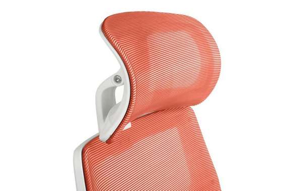 Кресло Oliver RCH W-203AC Белый пластик/Оранжевый