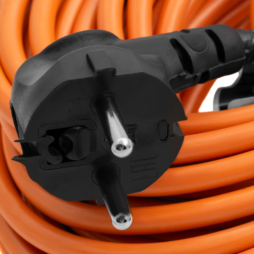 Удлинитель-шнур силовой 30 м, 16А, тип УХ16, ПВС, усиленный, 1 розетка без заземления Сибртех