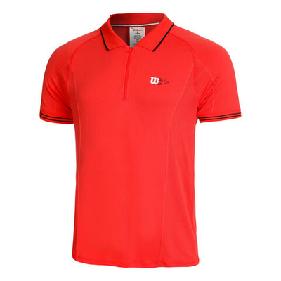 Мужское теннисное поло Wilson Series Seamless Polo Men - Red, Black