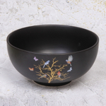 Салатник керамический «Райский сад» 17,5*8,5см, черный