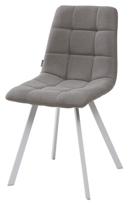 Стул CHILLI SQUARE UF860-08B серый, ткань / белый каркас М-City