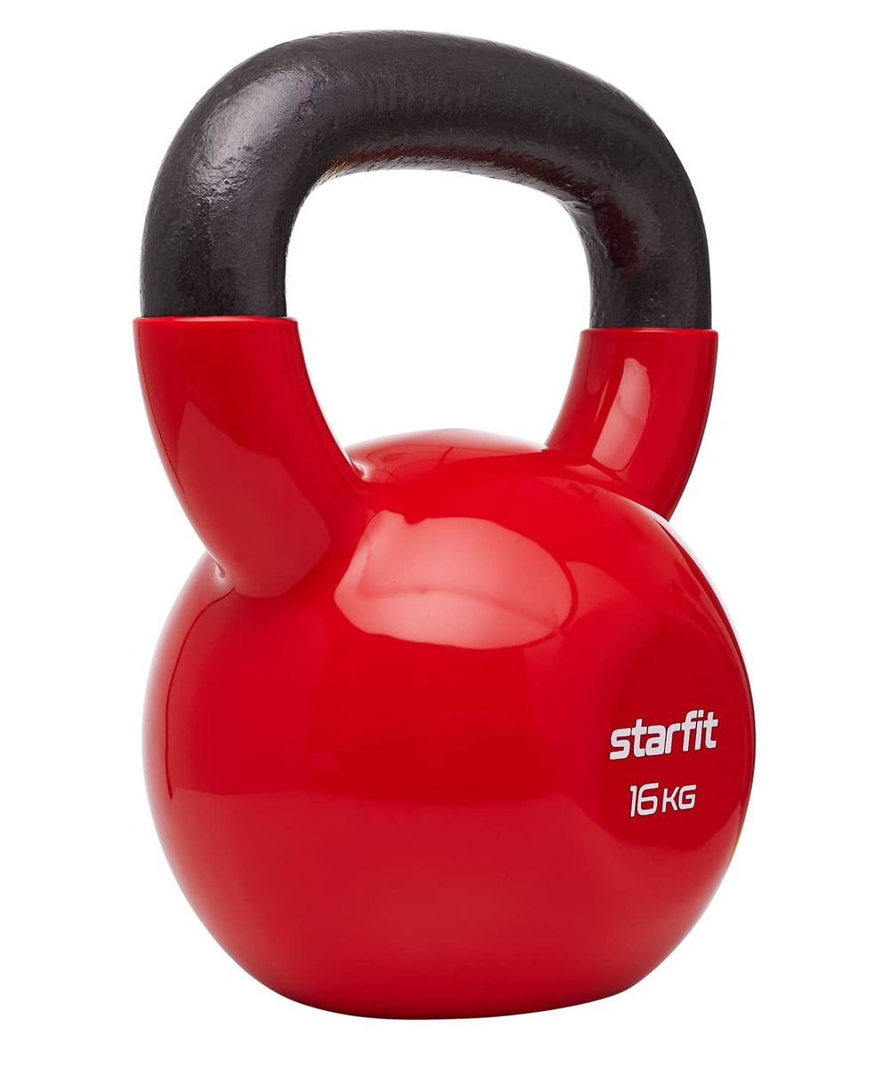Гиря винил. STARFIT DB-401, 16 кг, цвет красный