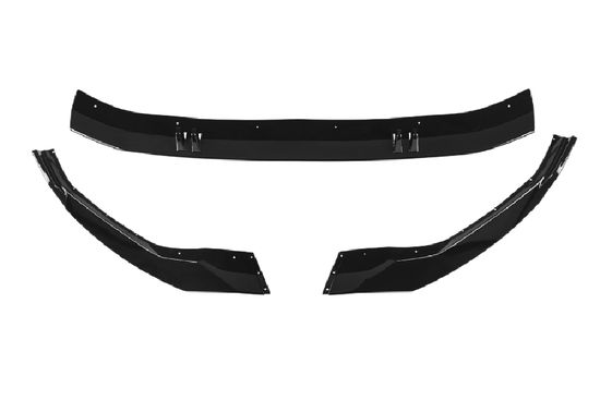 Юбка глянцево - черная на передний бампер V.1 для Audi A3 8Y 2020+ Sedan