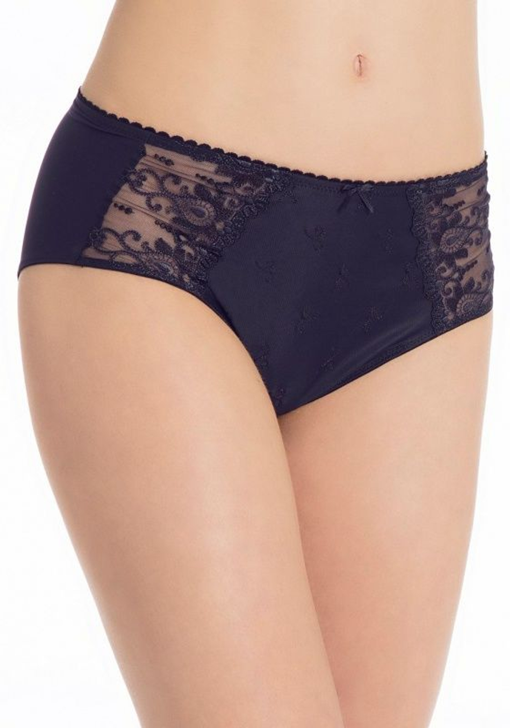 Трусы-слипы с низким вырезом по линии бедра (Размер: 48) (Цвет: темно-синий)