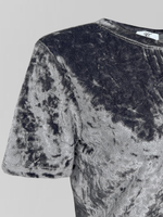 Футболка YIXUAN 32131 однотонная велюровая средней длины