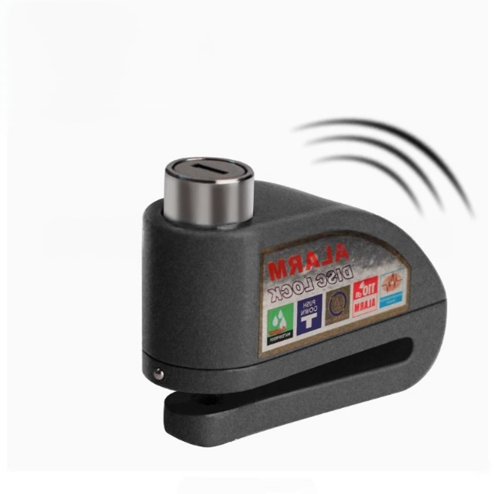 противоугонка для мотоцикла на диск с сиреной CB-DS01 чёрная