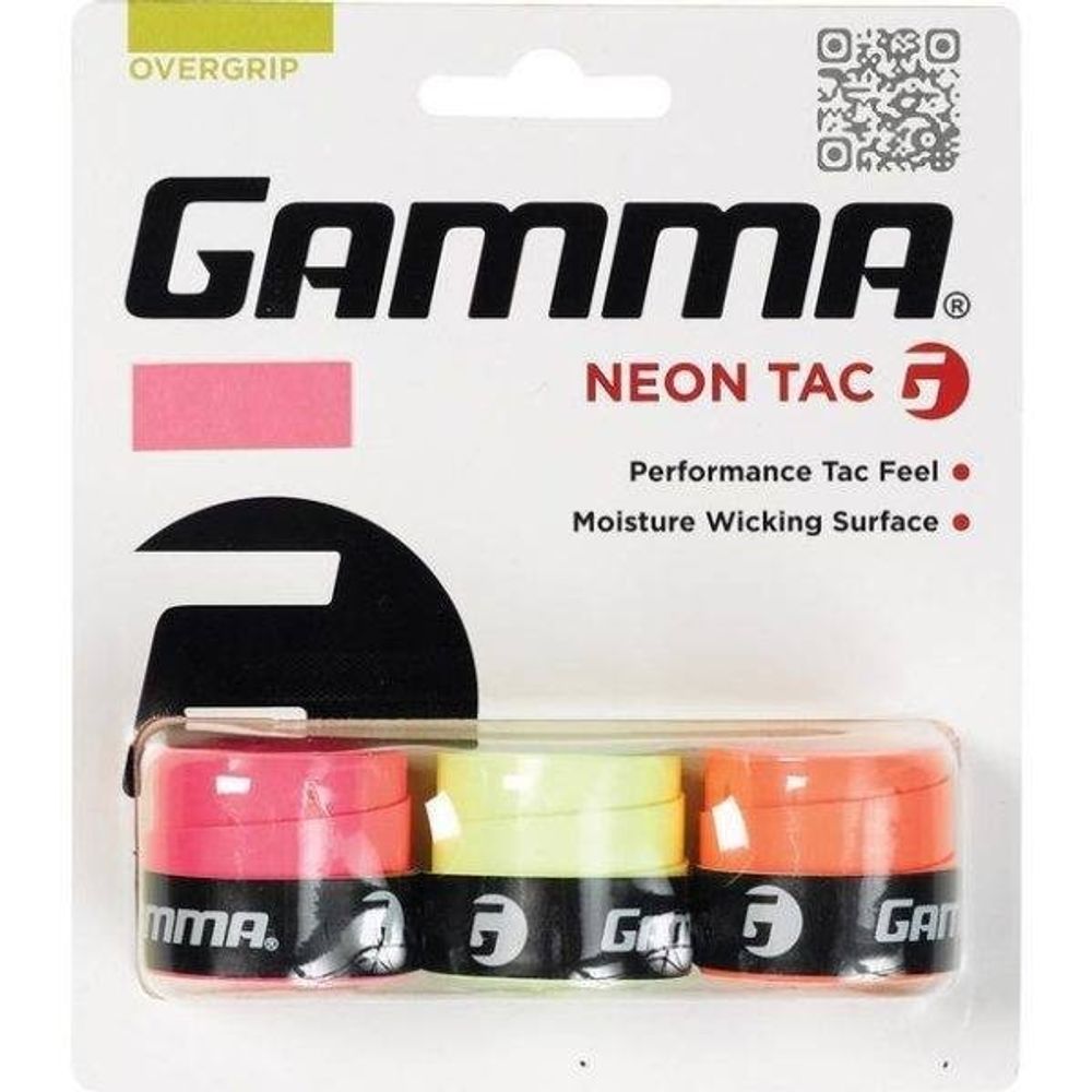 Аксессуары для тенниса Намотка овергрип GAMMA NEON TAC .