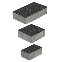 Тротуарная плитка СТАРЫЙ ГОРОД - Стоунмикс Черный, комплект из 3 видов плит