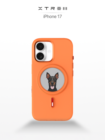 XTREM Чехол для Apple iPhone 17 с экраном на задней панели, оранжевый