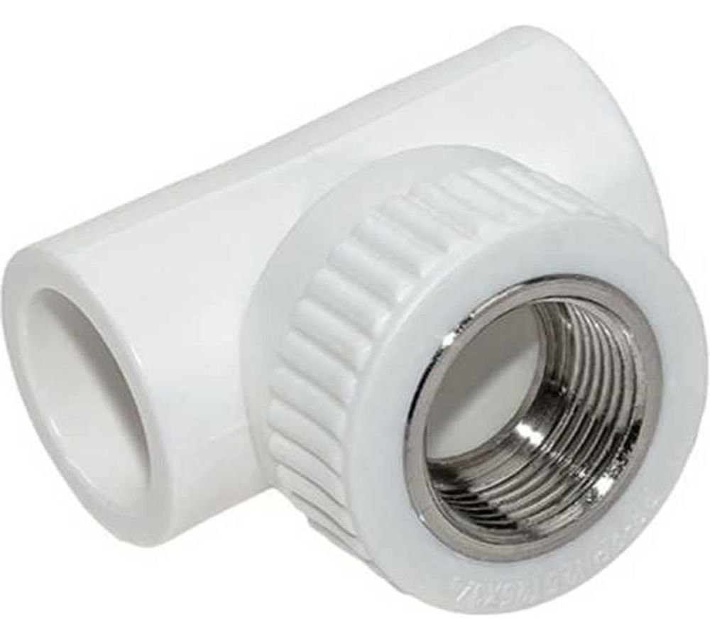 Тройник РР комб. 20*3/4" вн. белый (Damento)