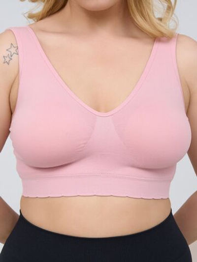 Набор из 3 бесшовных топов-бралеттов (Размер: XXL) (Цвет: разноцветный)