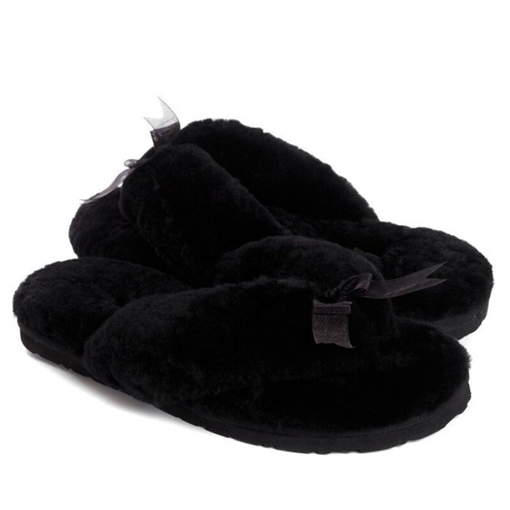 Ugg Fluff Flip Flop II — Black