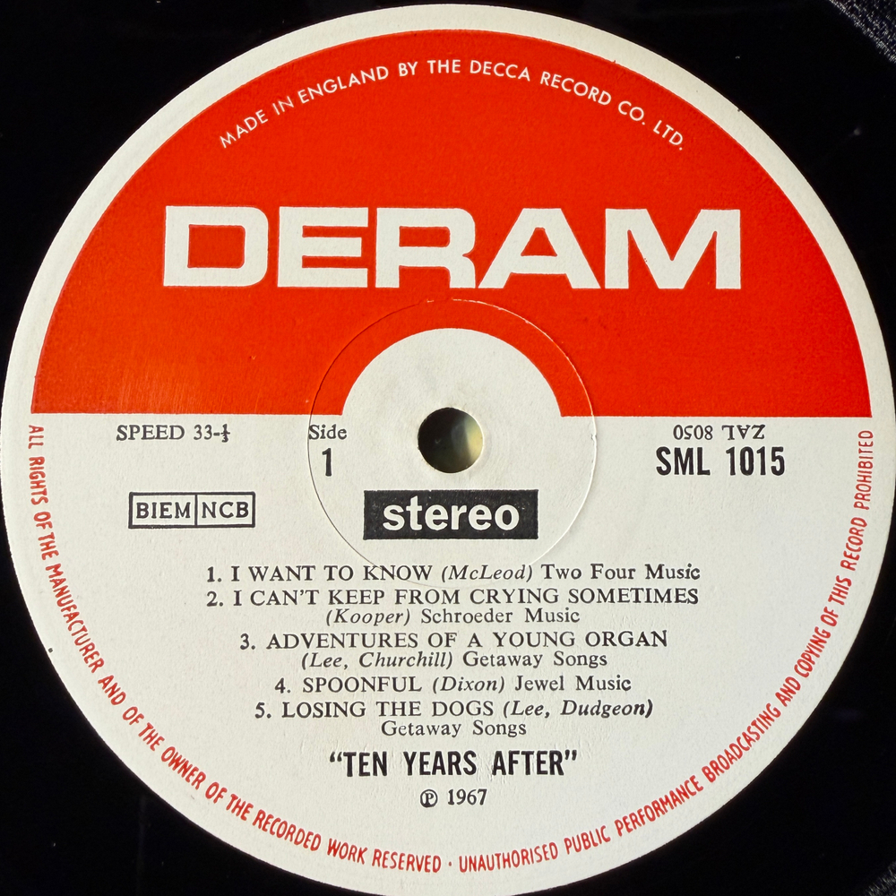 Ten Years After ‎– Ten Years After (Англия 1967г.)