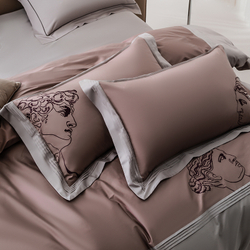 ZEPHYR HOME Постельное белье на двуспалку Египетский хлопок Греческий розовый