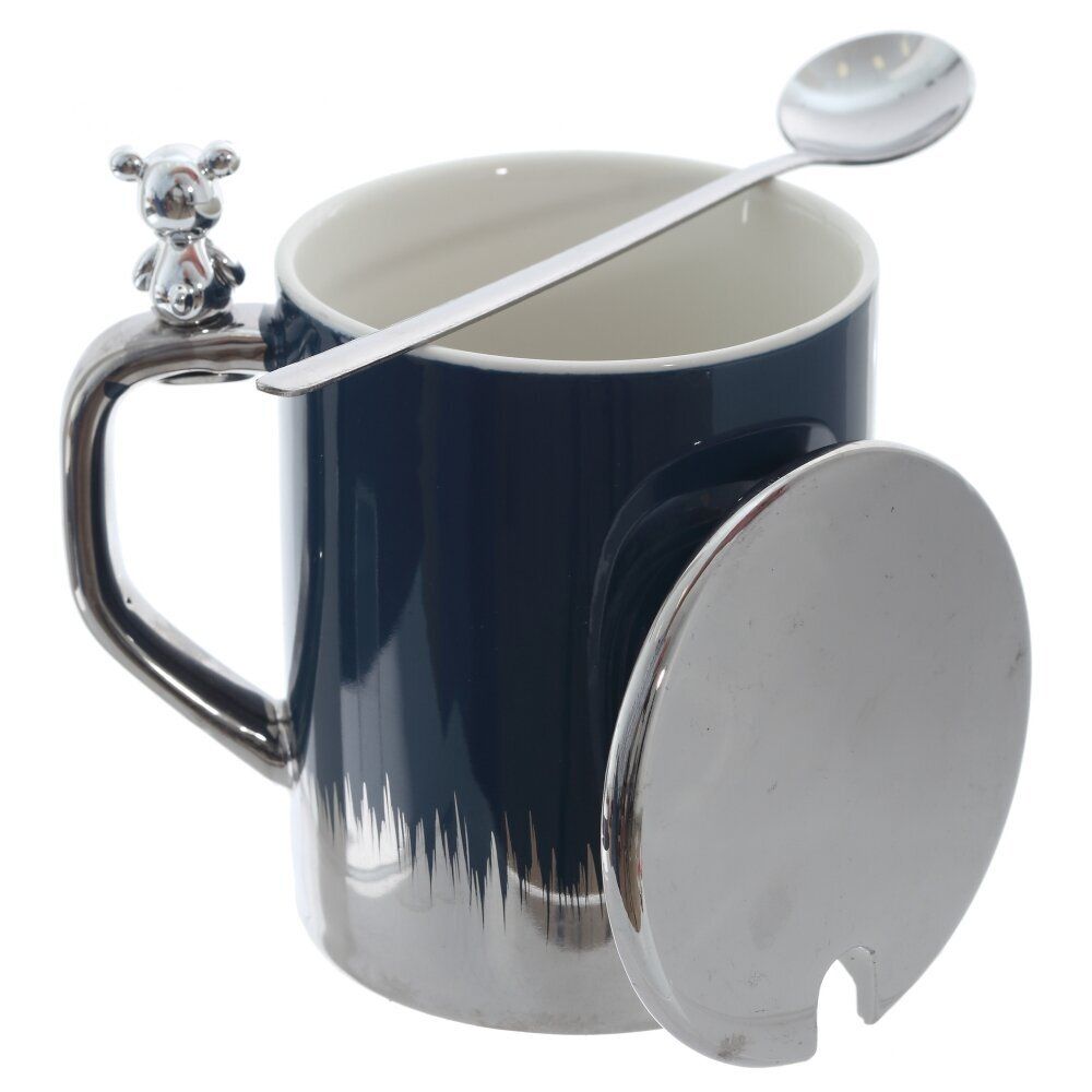 GAEM Кружка с крышкой и ложкой, 330 мл, L12 W8 H12,5 см, 4в.