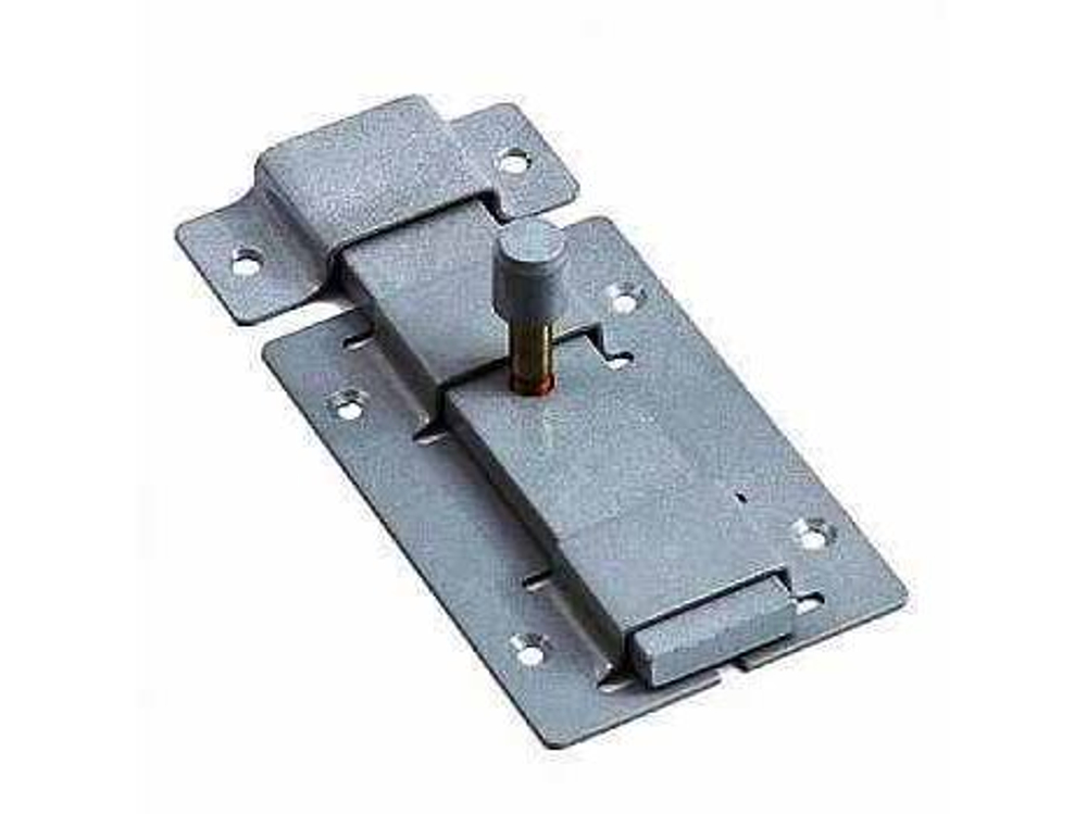 Засов плоский Киров ЗД-02 серый металик (20шт/уп)