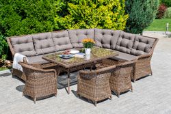 "Бергамо" плетеный угловой диванный модуль, цвет коричневый