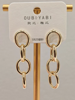 Серьги Oubi Yabi «Золотые звенья» Gold 14K