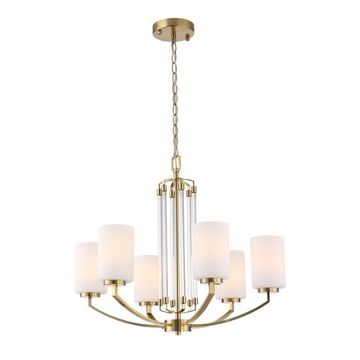 Люстра подвесная 6*E27 SL1403.303.06 латунь OPALUS ST Luce