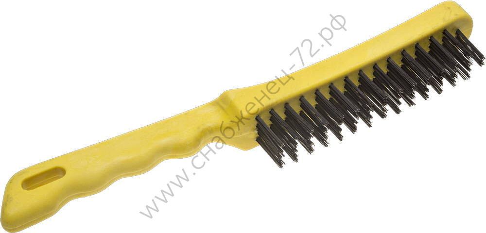 STAYER 4 ряда, пластмассовая рукоятка, стальная, Щетка проволочная, MASTER (35015-4)